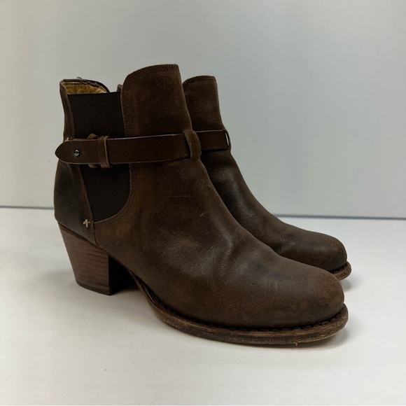 Rag & Bone Durham Ankle Chelsea Boots Brushed Leather Size 37 - Picture 2 of 8